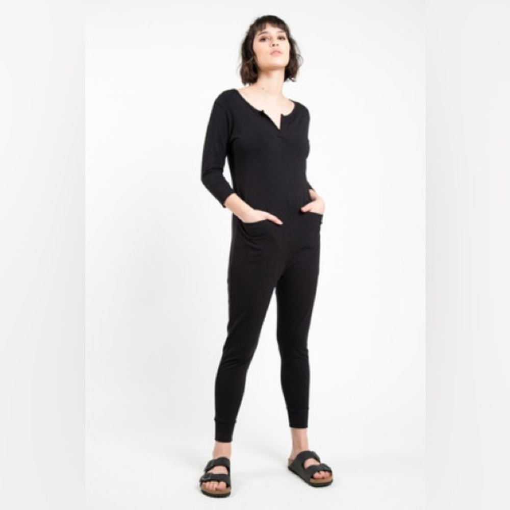 Smash + Tess Monday Romper in Midnight Black Size Small New